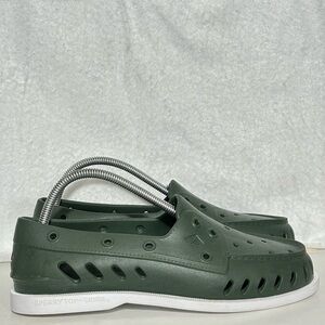 Sperry TopSider Unisex Green A/O Float Cozy Cut-Outs Boat Slip On Shoes SZ US 10
